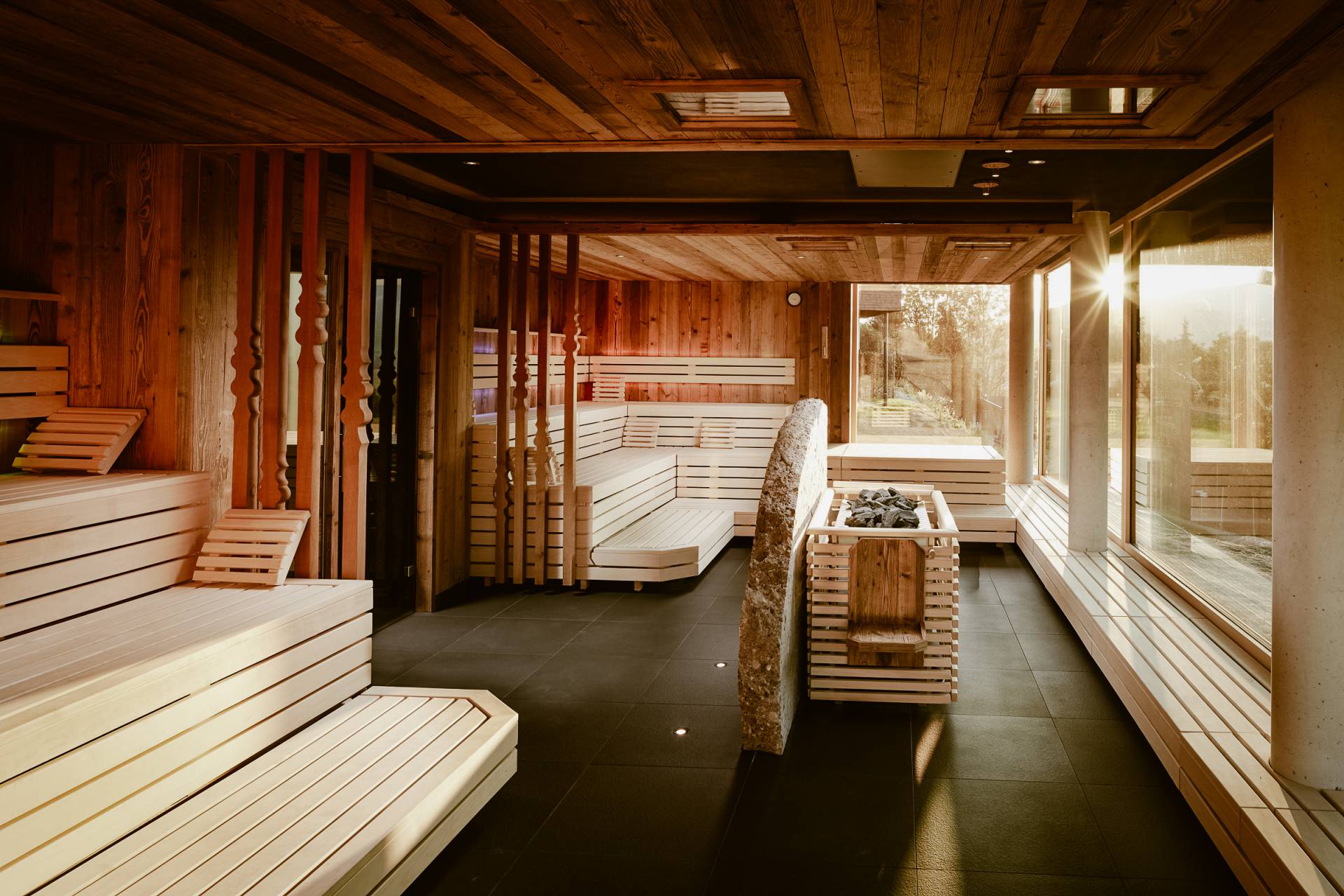 Eventsauna im Wellnessresort Bergkristall im Allgäu