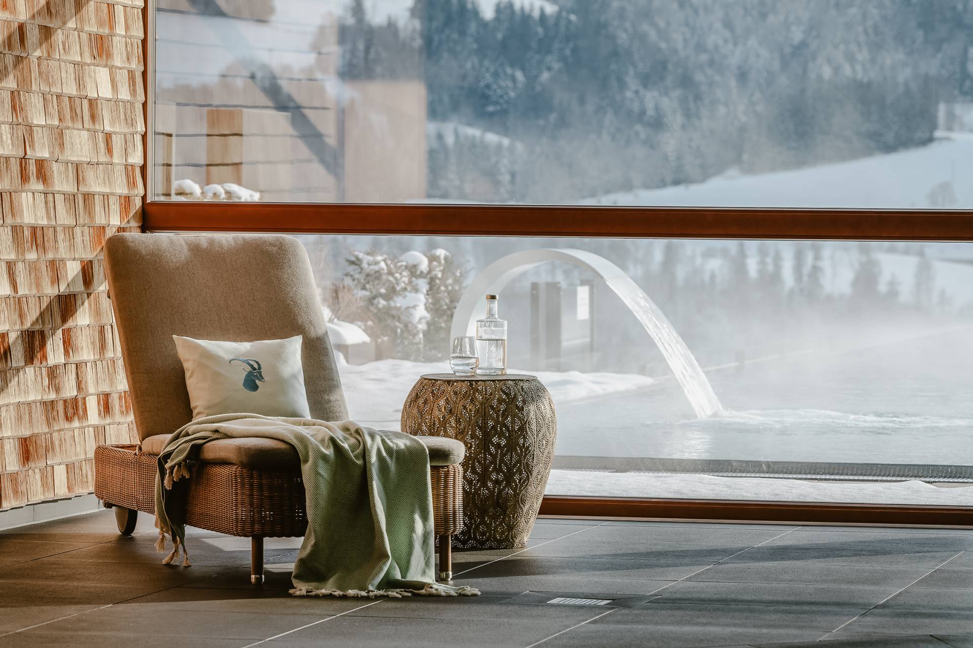 Ruheraum im Wellnessbereich im Wellnesshotel Bergkristall im Allgäu