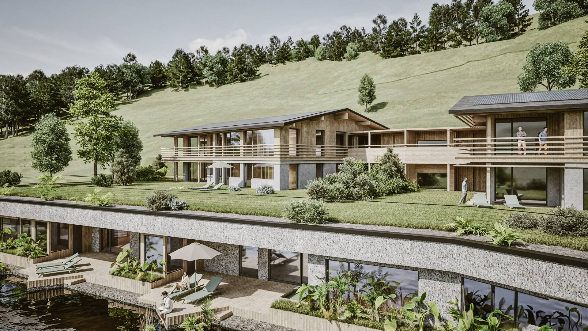 Seesuiten des Resorts Bergkristall im Allgäu