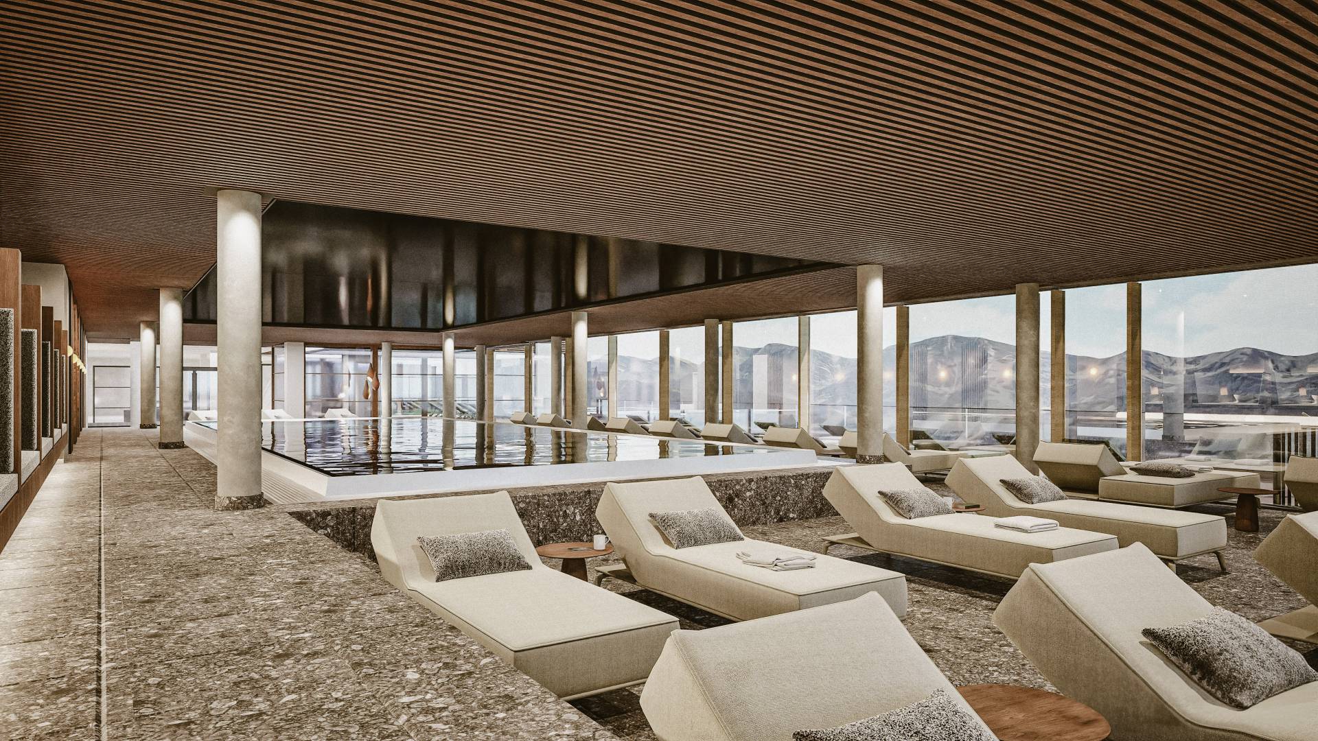 Sport-Innenpool des Wellnesshotels Bergkristall im Allgäu