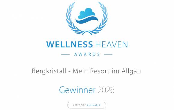 Gewinner des Wellness Heaven Award 2026 in der Kategorie Kulinarik