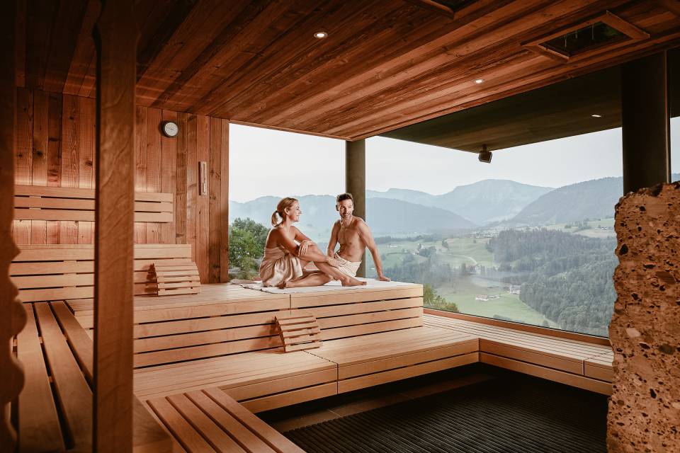 Paar in der Sauna