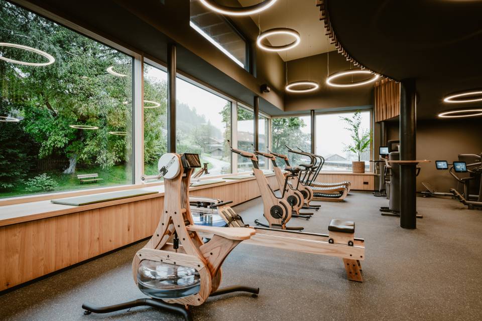 Aussicht aus dem Fitness Studio im Aktivhotel Bergkristall im Allgäu