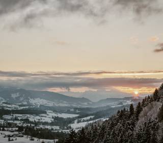 Sonnenuntergang im Winter 