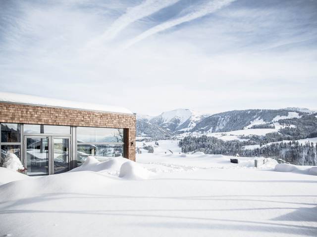 Terrasse im Winter - Resort Bergkristall