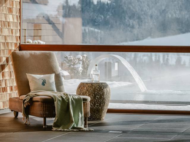 Ruheraum im Wellnessbereich im Wellnesshotel Bergkristall im Allgäu