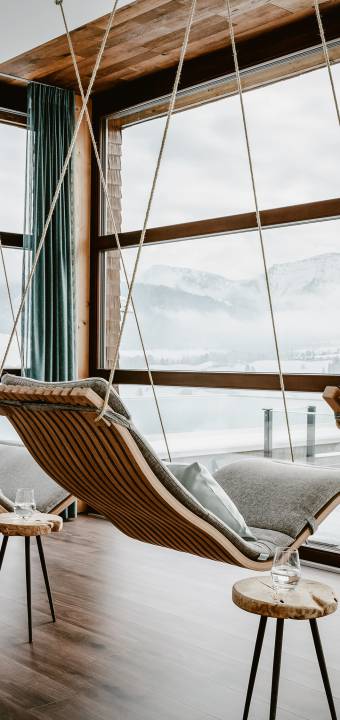 Hängeliegen im Wellnesshotel Bergkristall