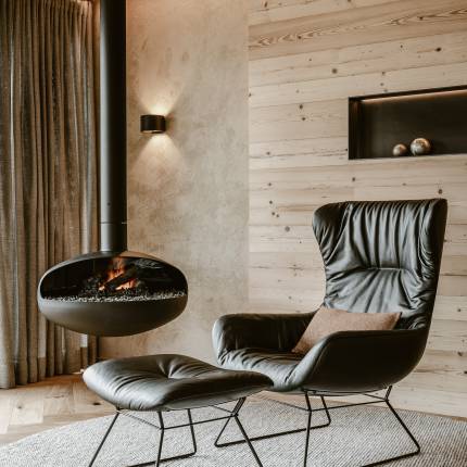 Suite mit Kamin im Resort Bergkristall