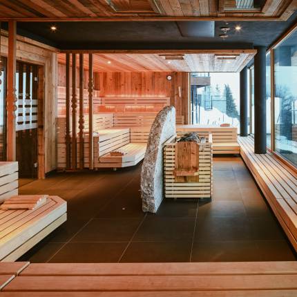 Sauna im Wellnesshotel Bergkristall