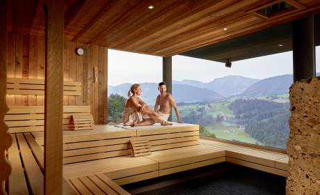 Paar in der Sauna