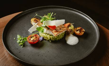 Fischgericht mit Risotto