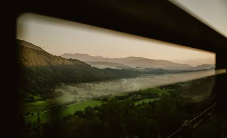 Allgäuer Landschaft bei Sonnenuntergang