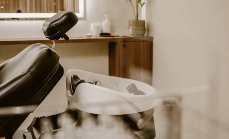 Head Spa Anwendungsraum im Longevity-Hotel Bergkristall