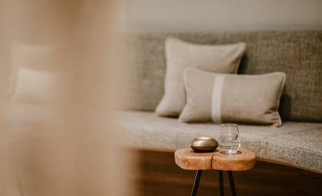 Pre-Treatment-Lounge im Wellnesshotel Bergkristall