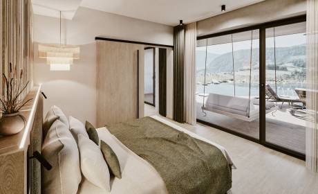 Rendering von Bergkristall Seesuite Schlafzimmer