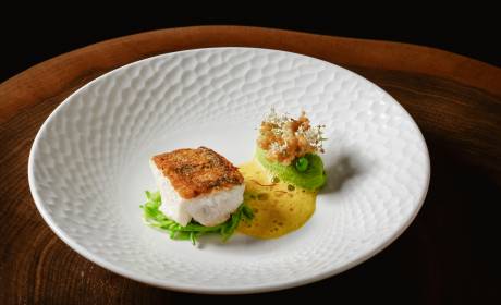 Fischgericht mit Erbsenpüree