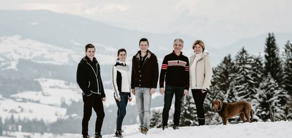 Gastgeberfamilie des Wellnesshotel Bergkristall im Allgäu