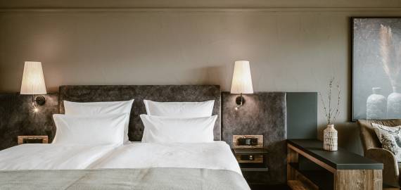 Doppelzimmer mit Balkon im Resort Bergkristall