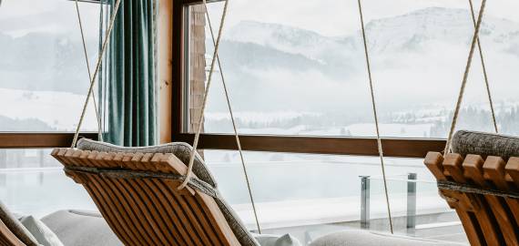 Hängeliegen im Wellnesshotel Bergkristall