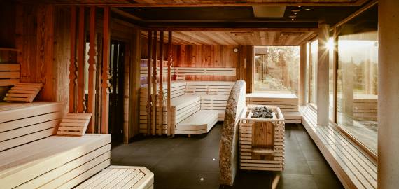 Sauna im Wellnesshotel Bergkristall