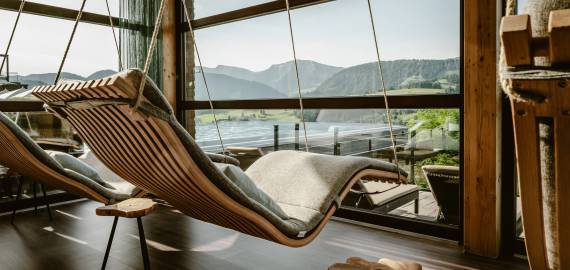 Hängeliegen im Wellnesshotel Bergkristall