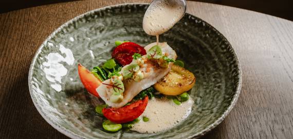 fish dish at Bergkristall