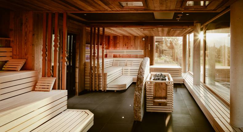 Sauna im Wellnesshotel Bergkristall
