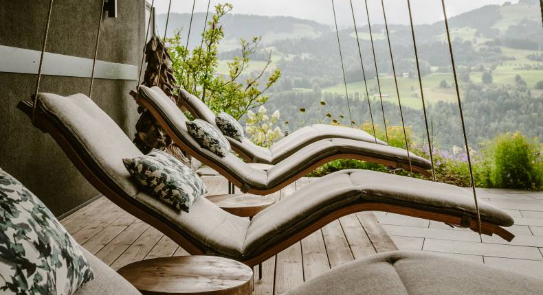 Ruheliegen im Wellnesshotel Bergkristall in Oberstaufen