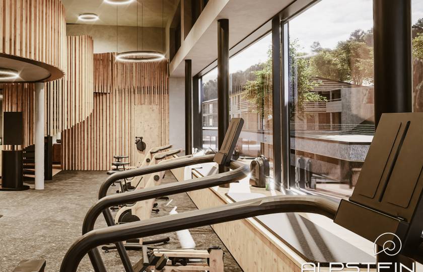Rendering Fitnessbereich des Resort Bergkristall