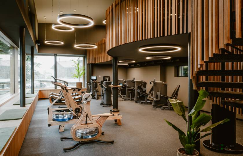Innenansicht Fitness Studio im Aktivhotel Bergkristall