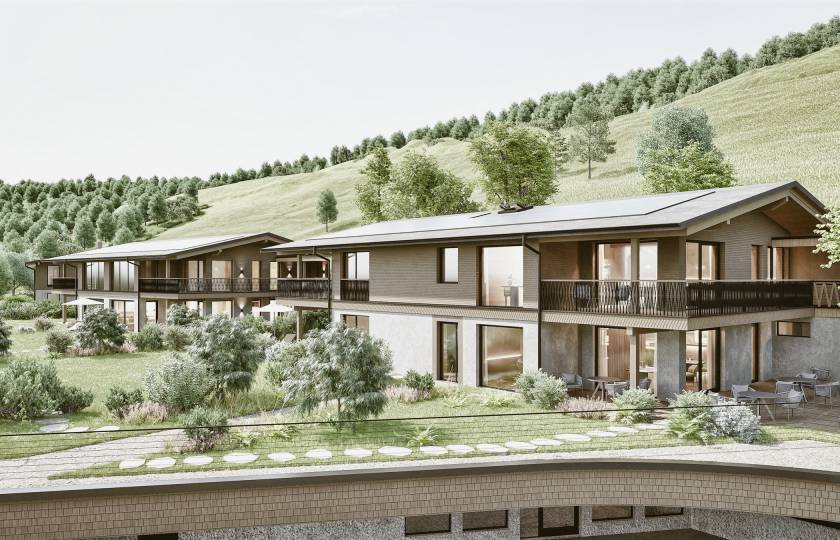 Rendering Bergsuiten Außenansicht